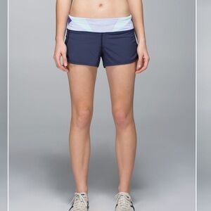 Lululemon black run speed short 4 inch